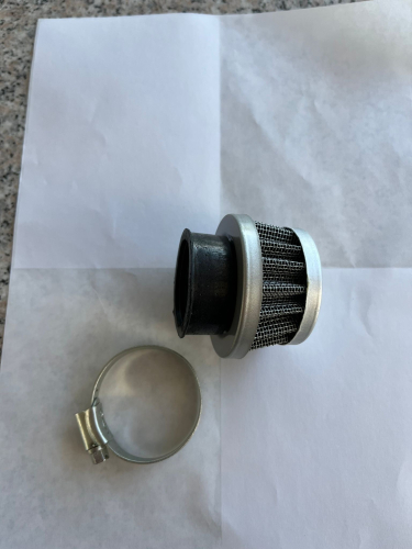 Preview: Luftfilter Metall flach Innendurchmesser 35mm